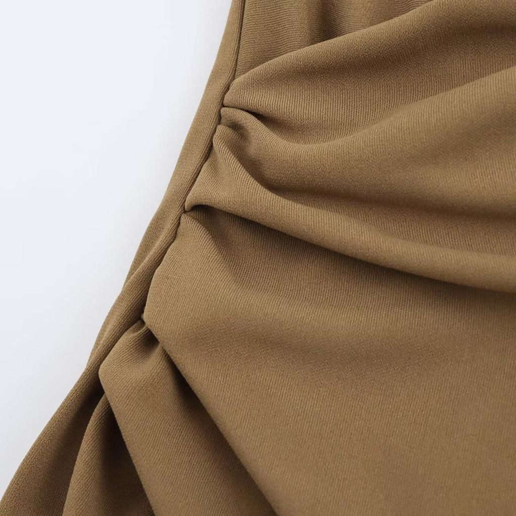 Women's Spring 2025 Versatile Pleated Sleeveless Slim Dress