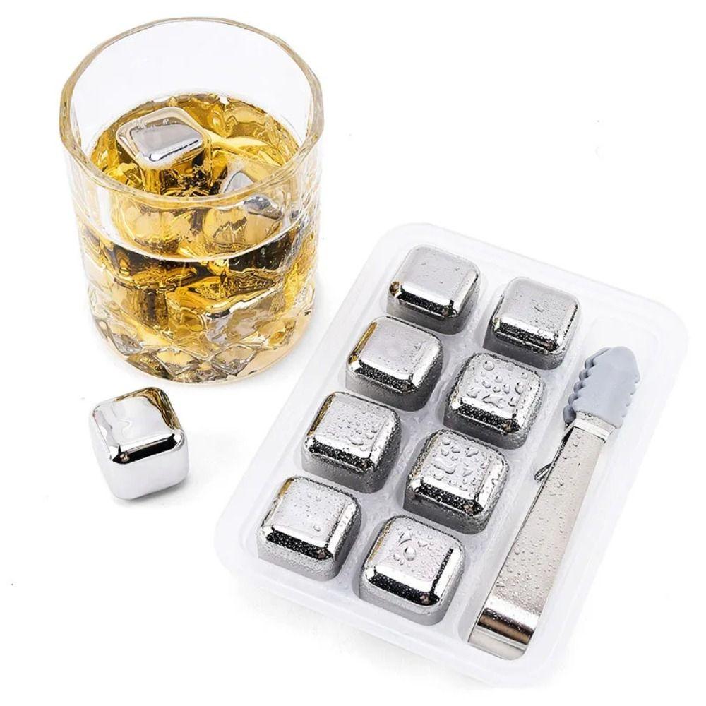 304 Stainless Steel Cooling Cube Chilling Stones Chilling Stones Ice Cubes  for Whiskey Drinks
