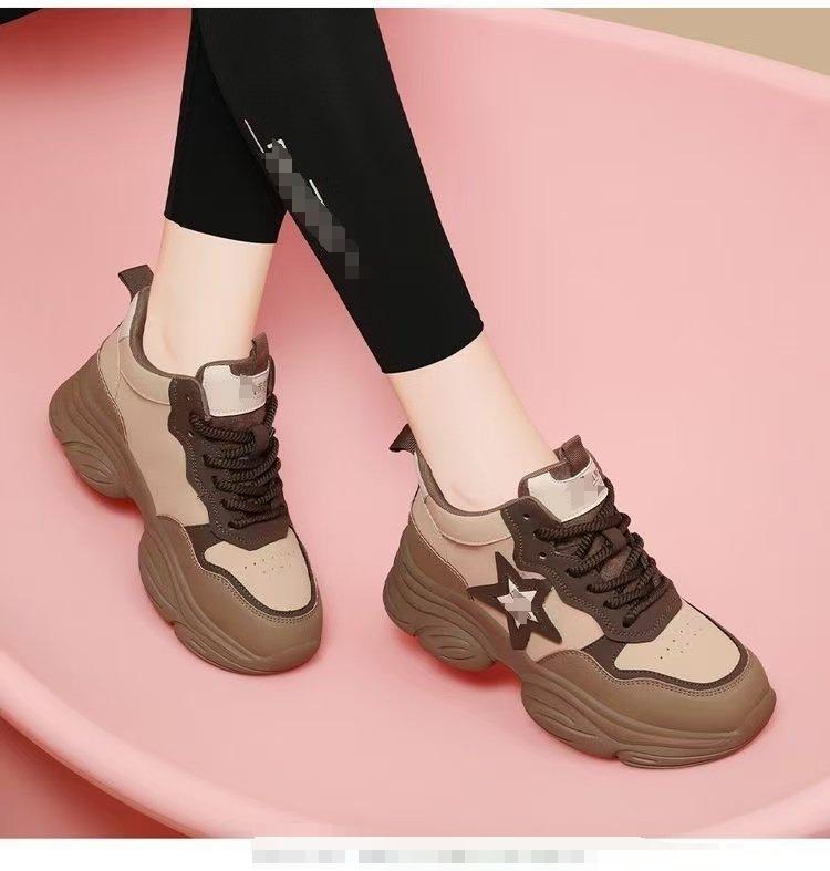 Fashion Internet celebrity dad shoes women 2025 autumn new versatile explosion sports and leisure shoes platform heightening travel shoes