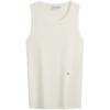Silk Cotton Blend Floral Sleeveless Vest Men Tops Milk-White 4LB292G