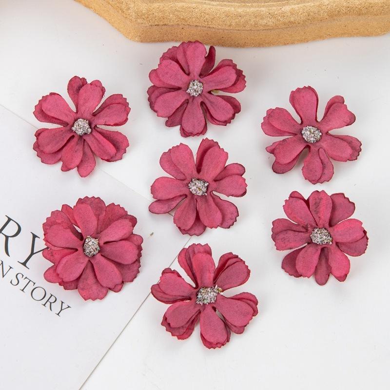 Simulation Star Language Flowers Diameter About 4.5cm Daisy Ethnic Headdress DIY Handmade Gift Box Candy Box Decorative Flowers Elegance Fake Flowers