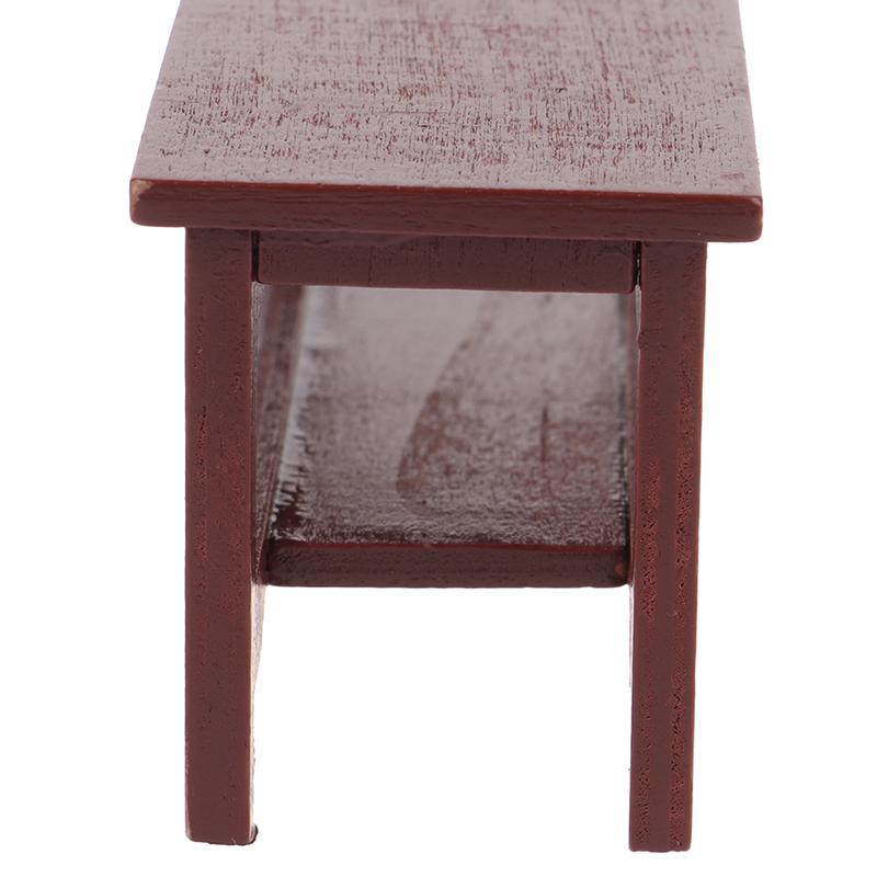 1:12 Mini Dollhouse Furniture Miniature Wooden Tea Table Living Room Doll House Accessories Kid Pretend Play Toy