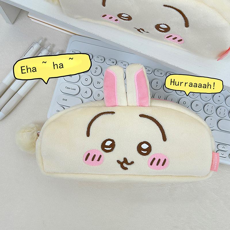 

Милый японский аниме пенал Chiikawa Kawaii Usagi Hachiware для студентов, большая вместимость, мультяшная сумка для канцелярских принадлежностей, подарки на день рождения