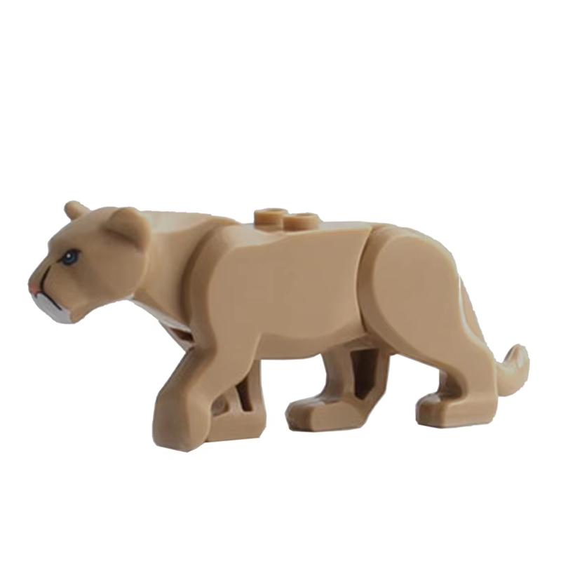 MOC Farm Zoo Animal Building Blocks Crocodile Shark Dolphin Chimpanzee Cow Leopard Educational Game Accessories Bricks Kids Toys