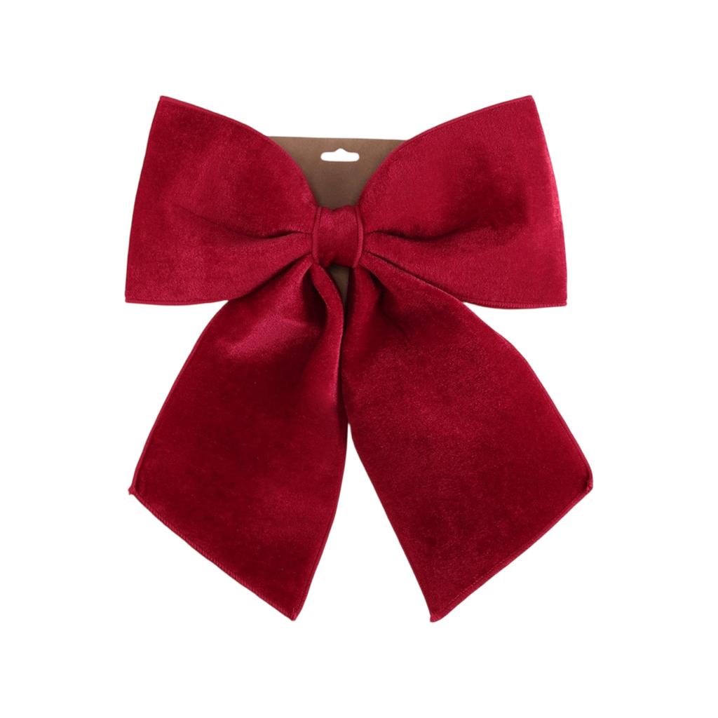 Christmas Decorations High-end Gold Velvet Bow Christmas Flocking Bow Large Red