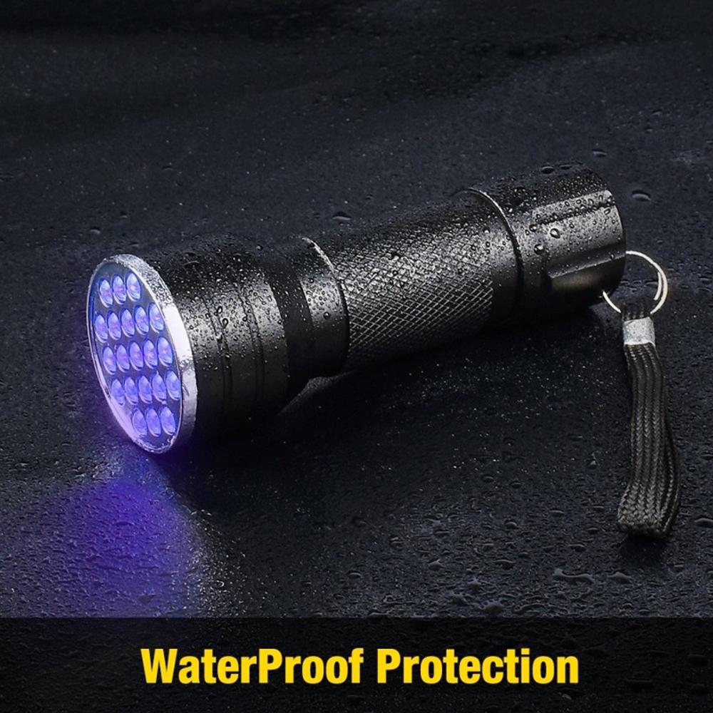 Portable 21 LED UV Ultraviolet Flashlight Blacklight 395NM Mini Torch Flash Lamp For Pet Urine Stains Black Light Flashlights