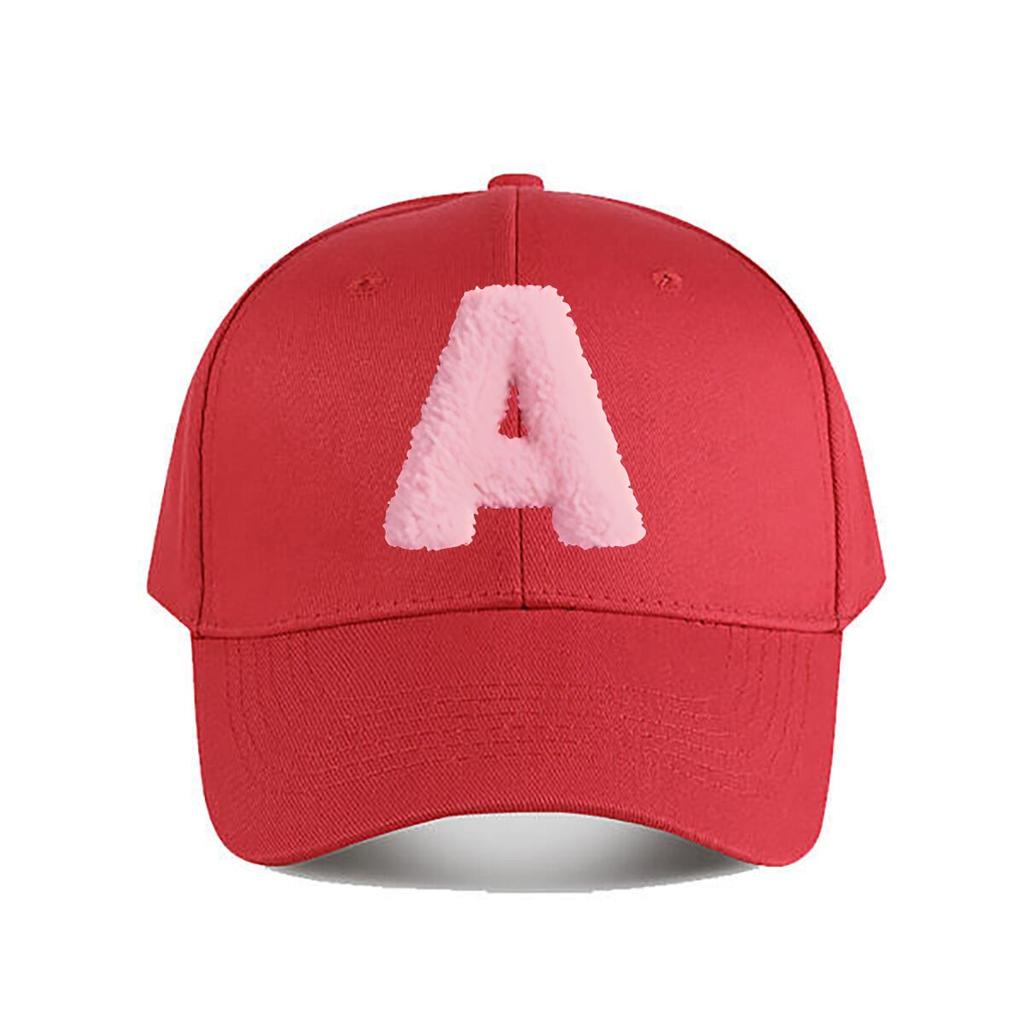 Pink Plush Letter A Home Decor Baseball Cap Fashion Unisex Sunhat Womens Outdoor Sports Snapback Cap
