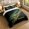 3Pcs Bedding Set Custom Name Text, 1 Sheet 2 Pillowcases Home Bed DecorRapid Wien FC