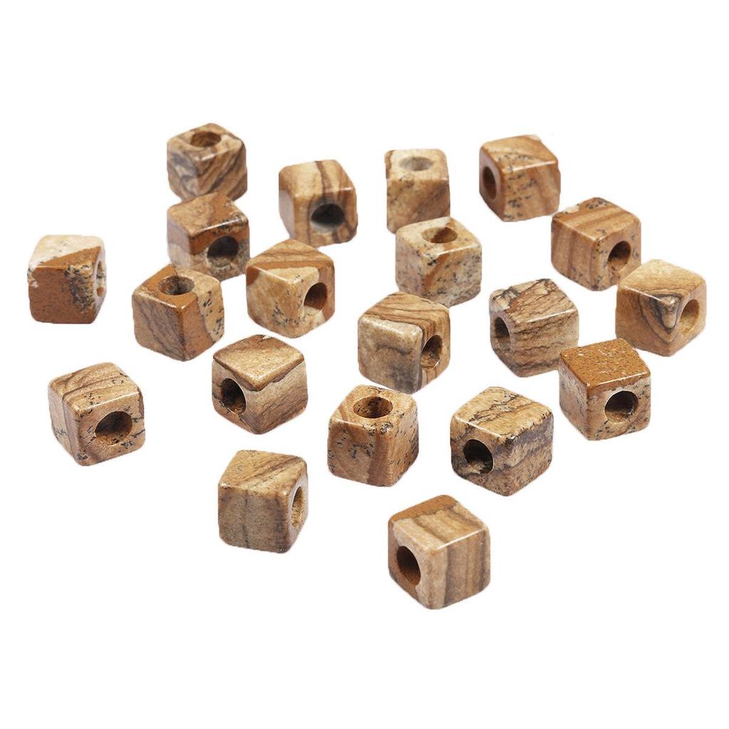 10mm Natural Crystal Raw Stone Cube Beads for DIY Jewelry & Clothing Accessories