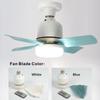 Mini E27 Screw Fan Light with Remote - Silent for Living, Dining, and Bedroom