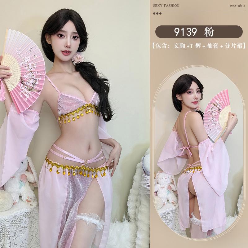 Sexy Lingerie Sexy Pure Desire Exotic Princess Dancer Hanfu Qqny Pajamas Chest Seduction Straps Nightdress Uniform