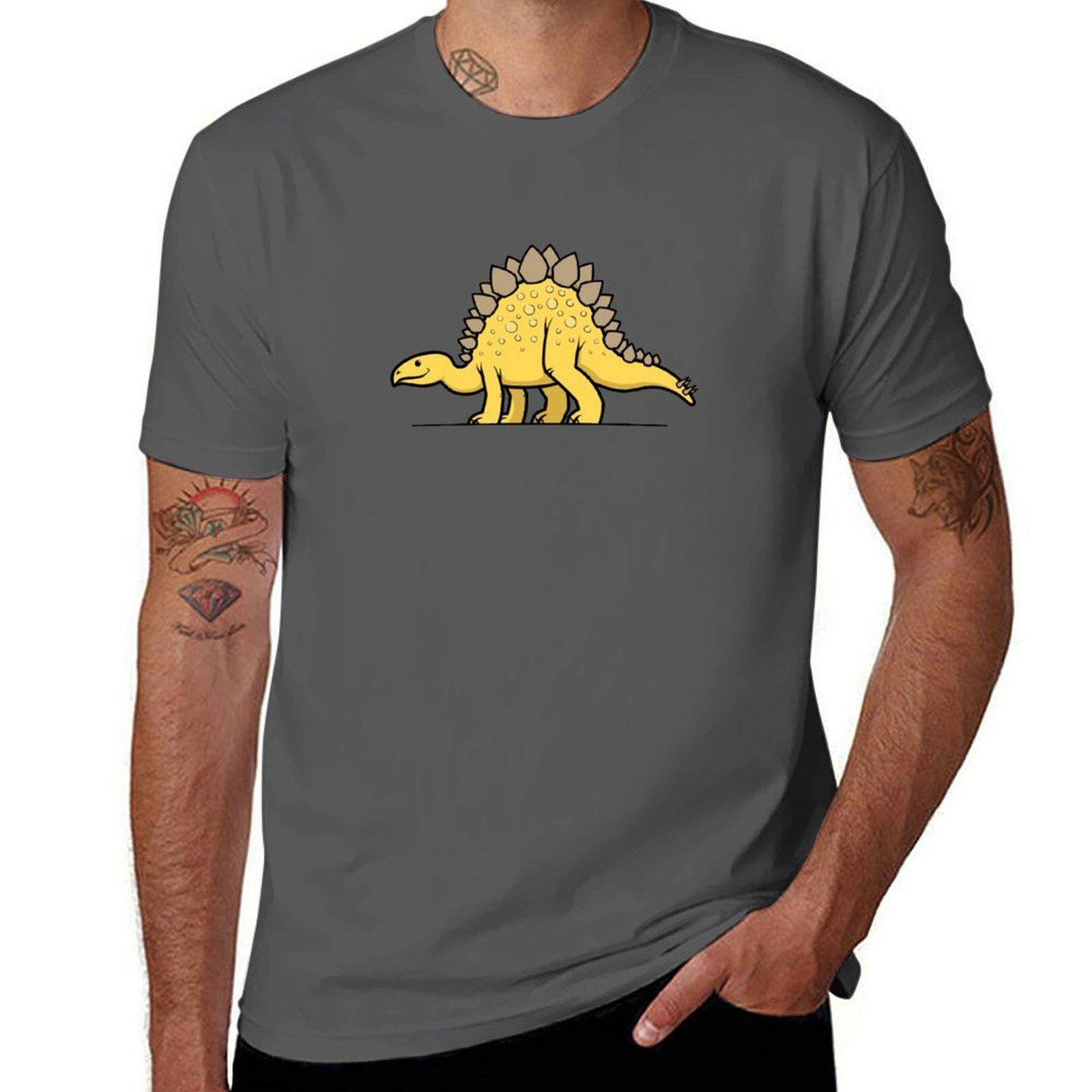 

DinoKids Stegosaurus TShirt t shirts for man graphic vintage t shirts for man slim fit TShirt 4XL