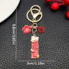 Custom Red Lucky Cat Keychain with Carp Pendant - Year-Round Blessings Gift