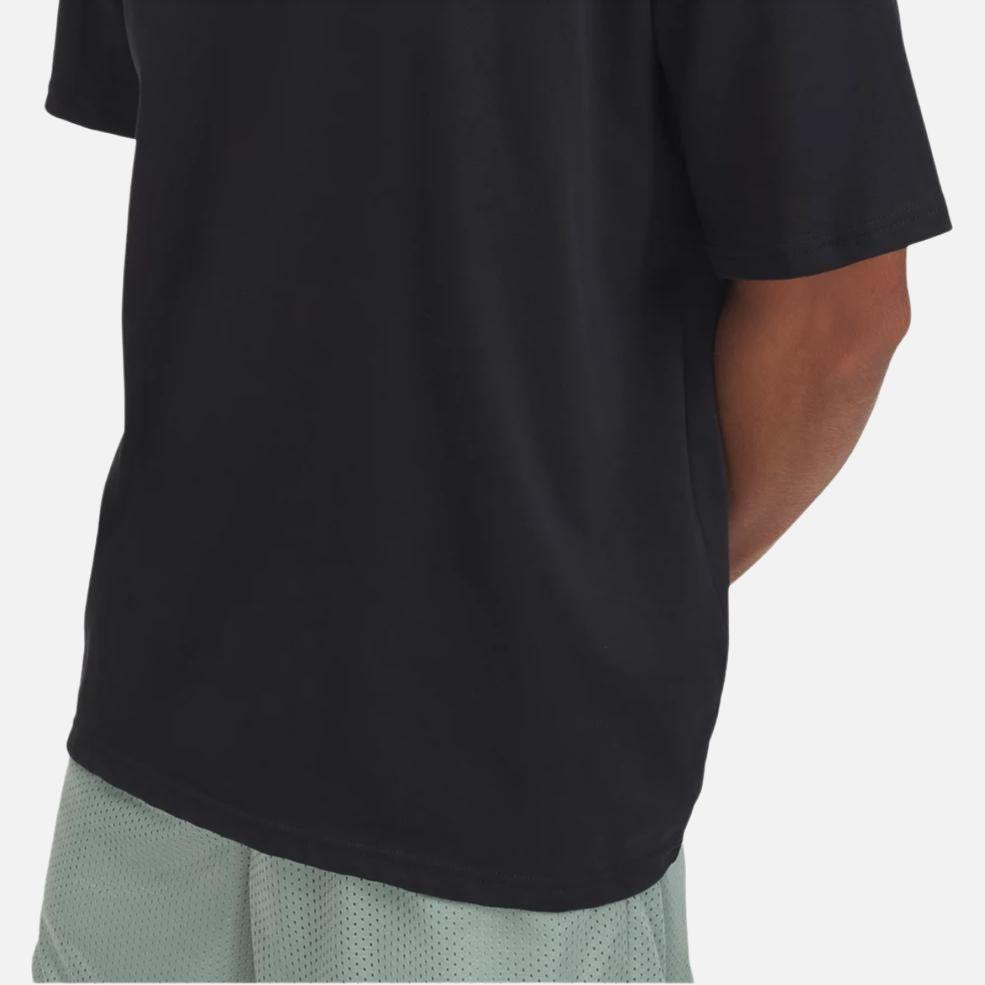 Under Armour Heavyweight Hoops Courtside Short Sleeve T-Shirt Men Tops Black Stone 1390191-001