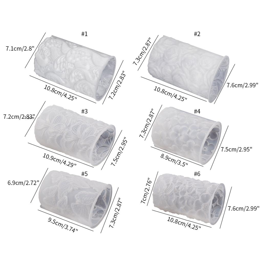 Zylindrische Silikonform Duftkerzenform DIY Tischornament Werkzeug Gips Handwerksmaterialien Leicht zu reinigen