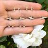 Fashion Personalized Diamond-Set Lightning-Plated Gold Stud Earrings 6-Piece Set Women'S Earrings