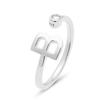 Ring - LUXENTER - Alphabet - Sterling Silver 925 - Brilliant Zirconia - Rhodium-plated Finish