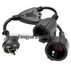 35cm Australian To European Standard Male-Female Power Extension Cord (SAA To European Plug)