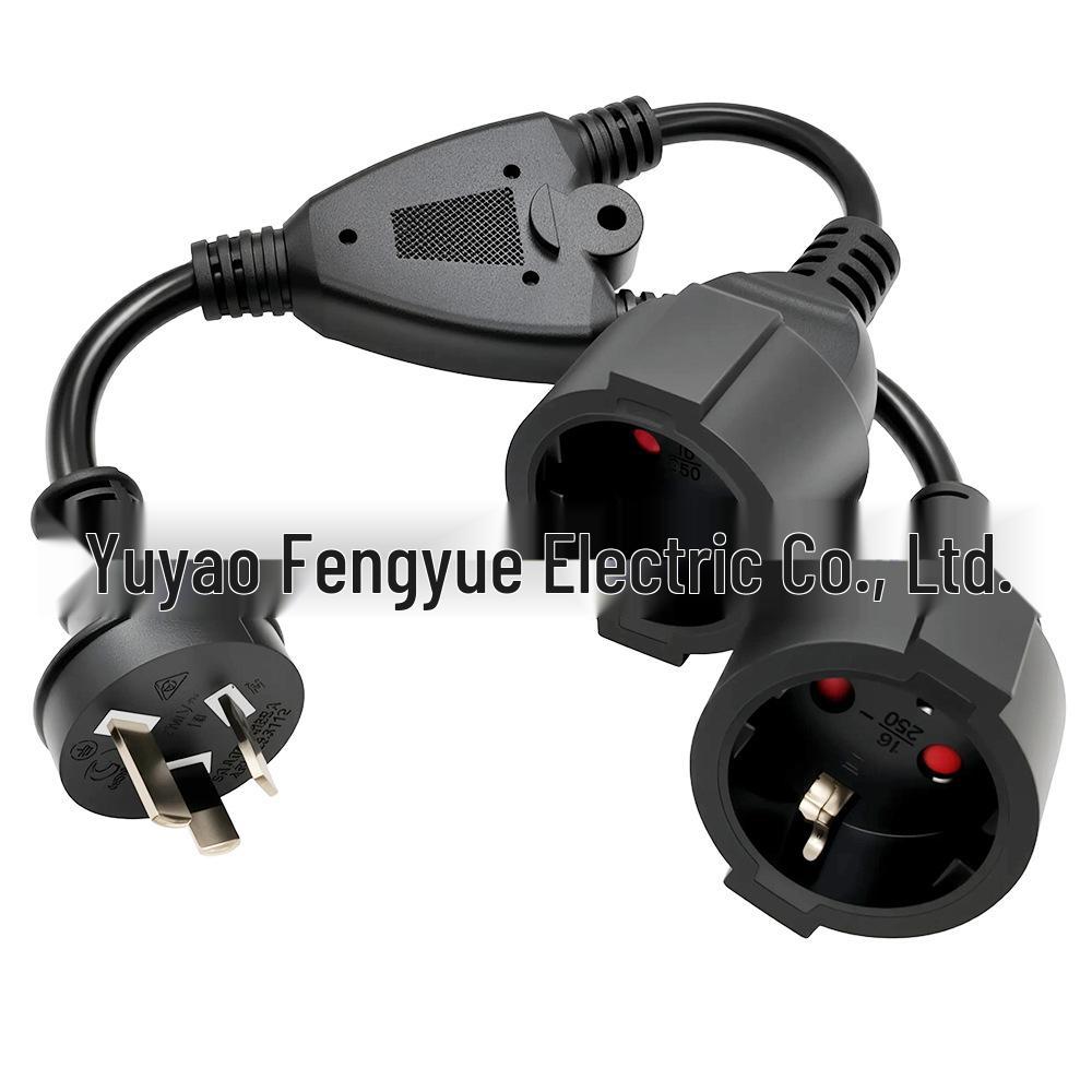 35cm Australian To European Standard Male-Female Power Extension Cord (SAA To European Plug)