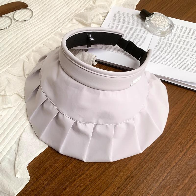 New Shell Sunshade Ice Silk Empty Top Hat Children's Summer Sunscreen Hat Outdoor UV Protection Big Brim