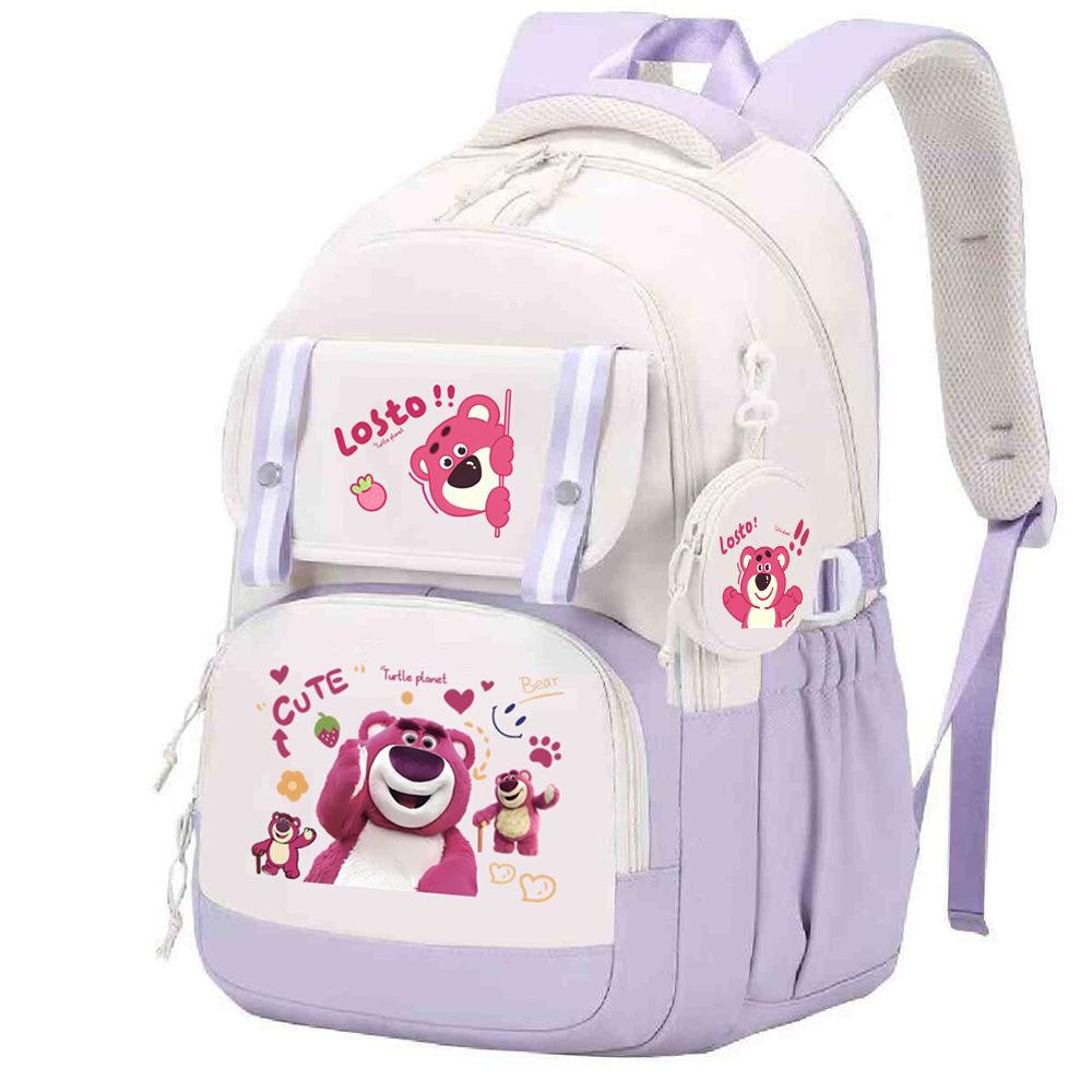 Cute Children's School Bag Lightweight Ridge Protection Elementary School Students Grades 3-6 Junior High School Students Burden Reduction Backpack