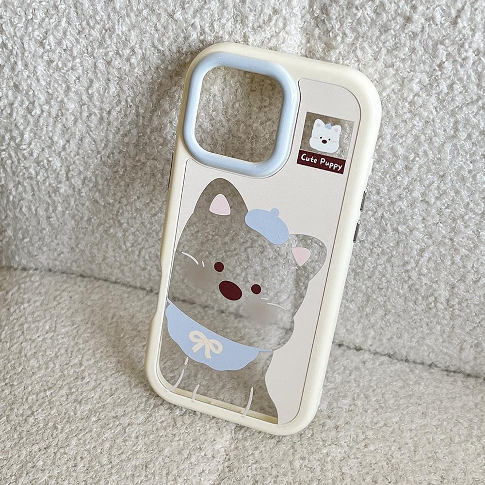 

Веселый мультяшный щенок Вест-Хайленда, подходящий для Apple 15 ProMax, чехол для мобильного телефона iPhone 16 C 14, прозрачный iPhone 11