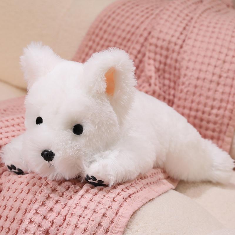 Cartoon West Highland White Terrier Plush Toy Cute Soft Stuffed Animal Doll Dog Home Decor Gifts For Friend