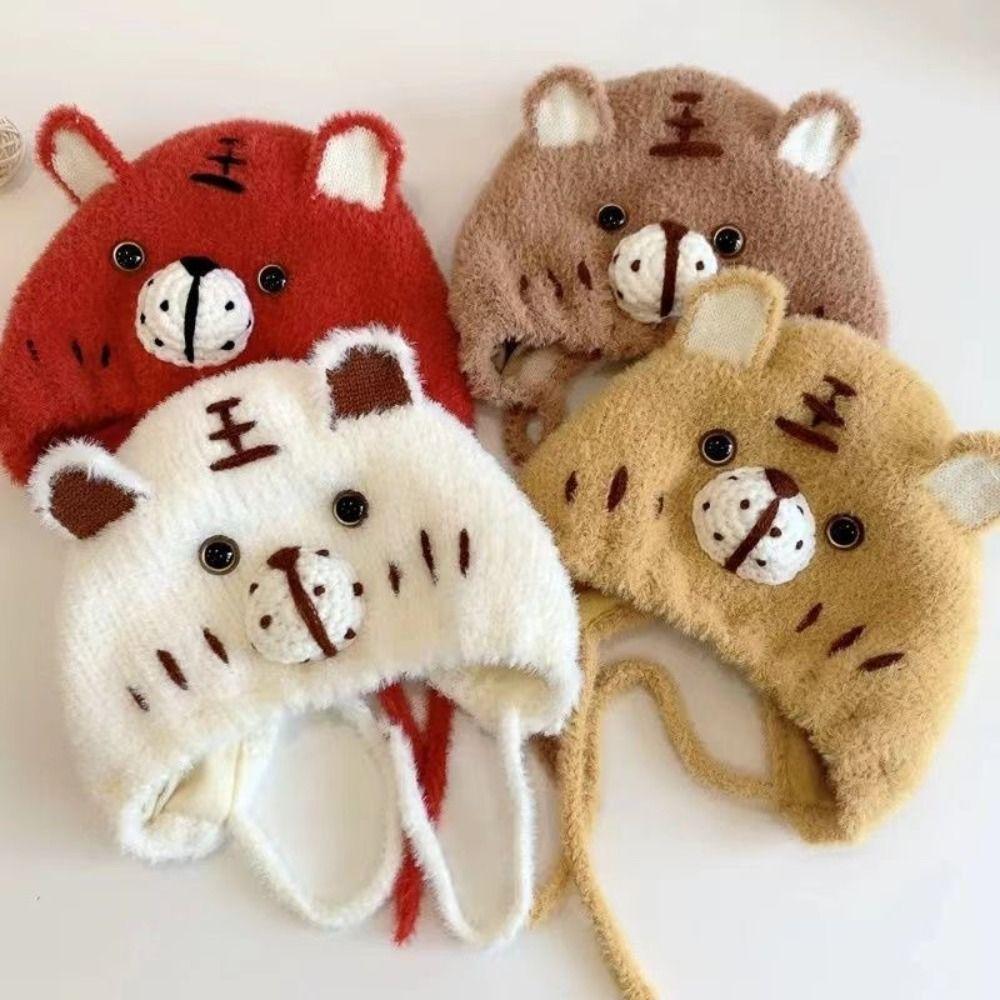 Korea Style Winter Plush Baby Bunny Hat Cartoon Ears Soft Baby Bonnet Cap  Kids Toddler