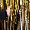 Birthday Party Decorations Backdrop Curtains Glitter Black Gold Tinsel Fringe Foil Curtain Background Wedding Adult Anniversary