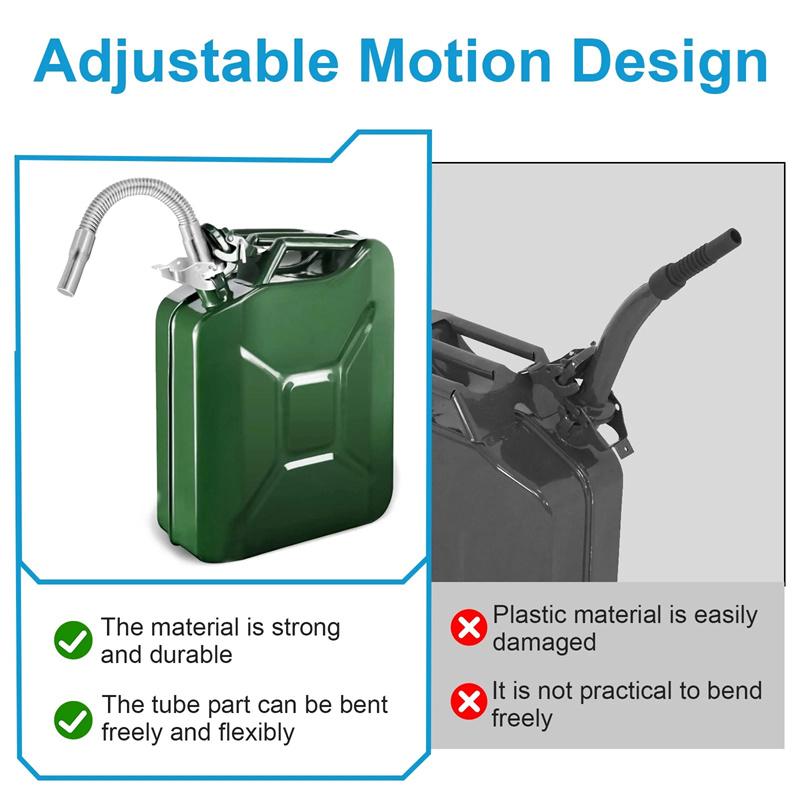Spout Replacement, Nozzle, Flexible Pour Nozzle Suitable For Most 5Gallon Oil Cans Fuels Can Spout