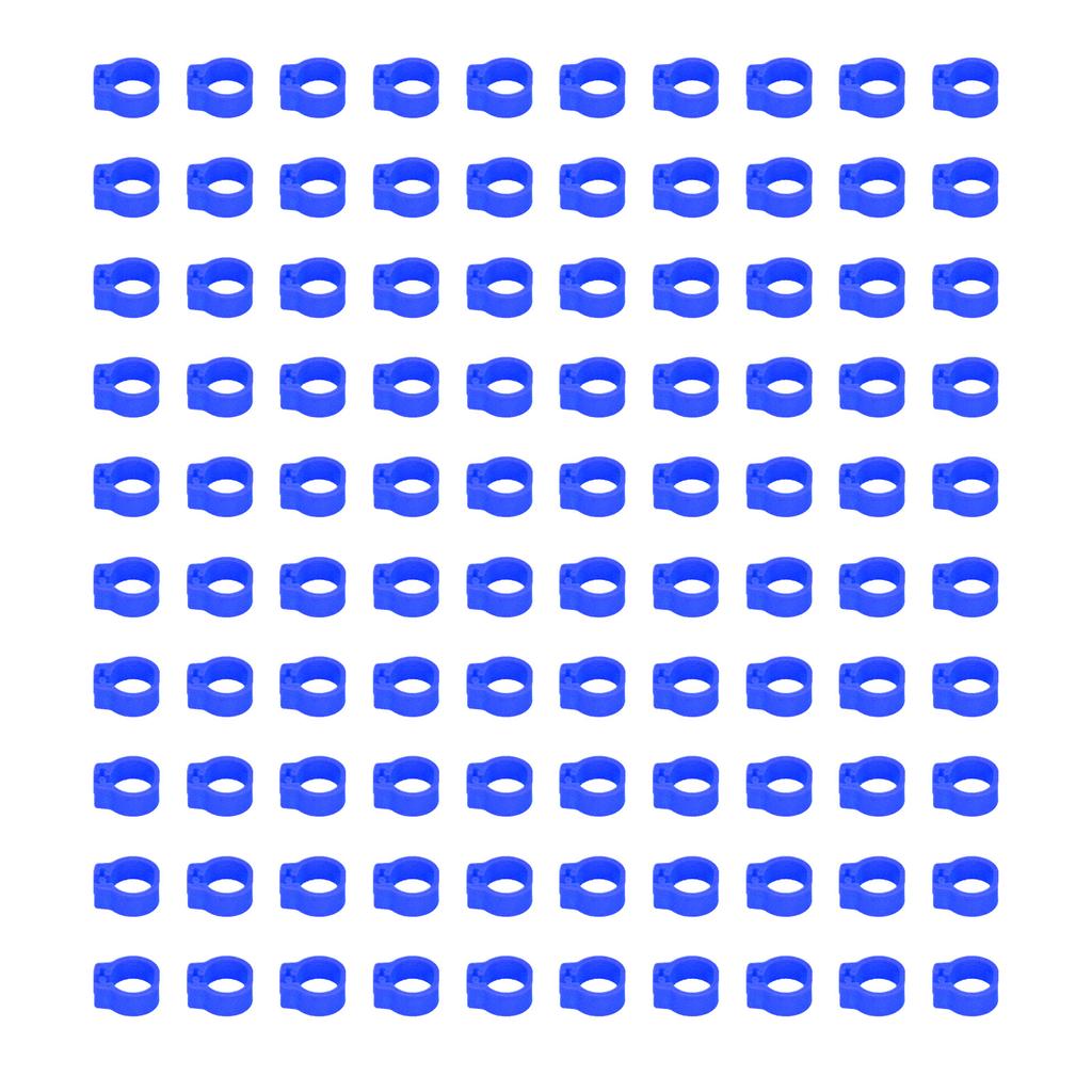 100PCS 8mm Pigeons Identification Leg Rings Poultry Leg Bands No Words Pigeons SuppliesDark Blue