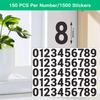 DUGUTUL 1500PCS 1 Inch Black Number Stickers 0-9 - Large Quantity Small Waterproof Vinyl Numbers Stickers for Extensive Labeling Solutions and Office
