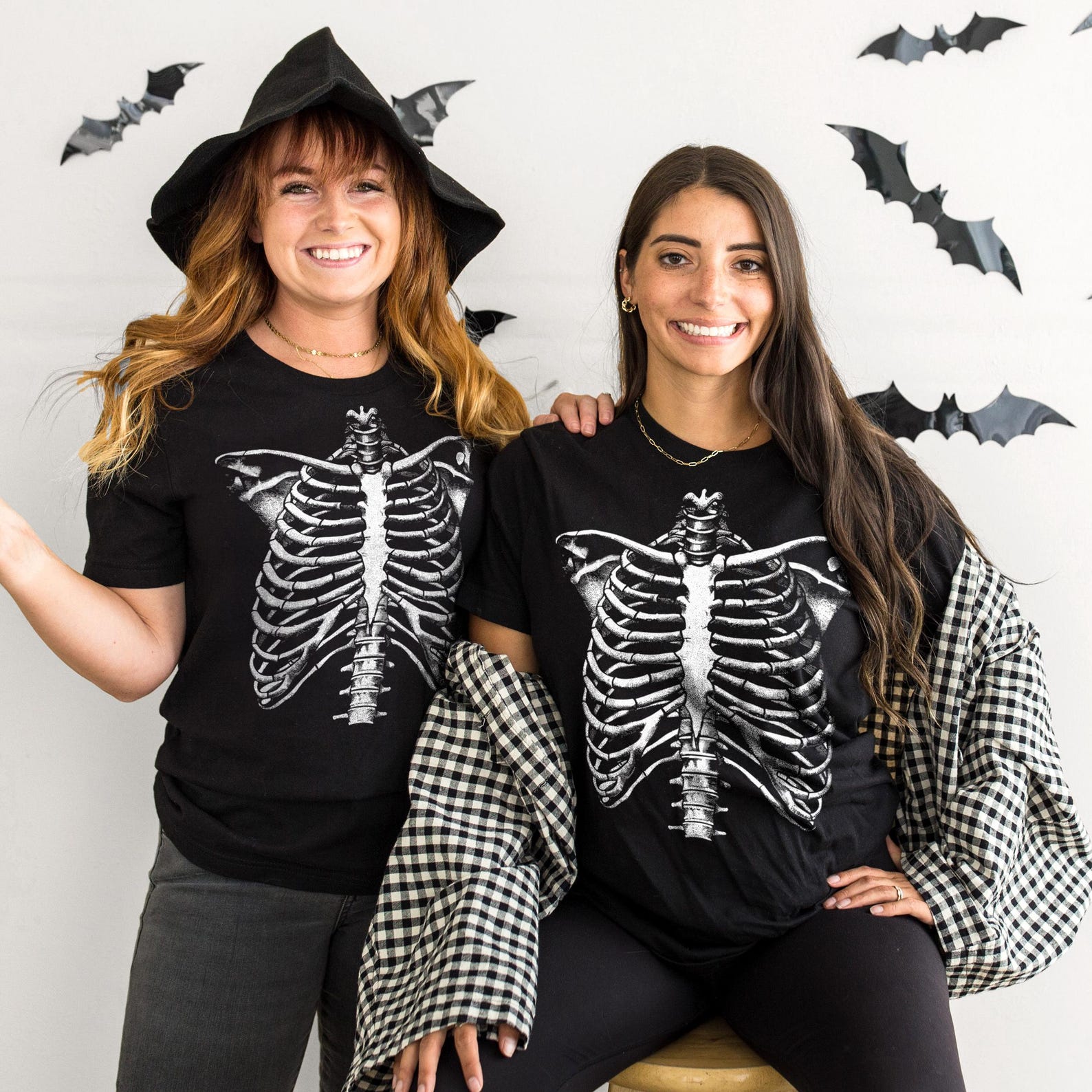 Skeleton Rib Cage T-Shirt: Family Halloween Costume Shirts S