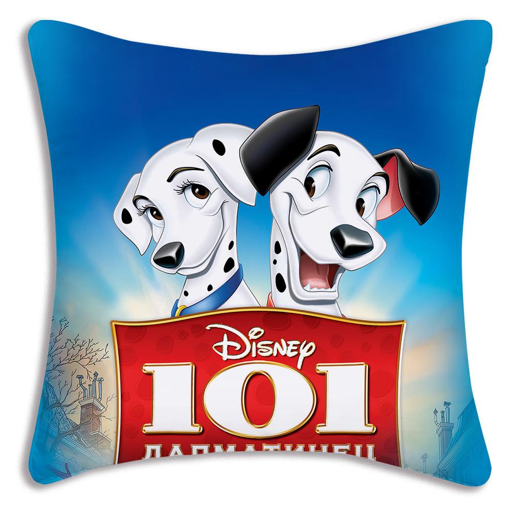 Federe Cuscino Cento e Uno Dalmata Cartone Animato Divano Decorativo Casa Stampa Double-sided Peluche Corto Carino Federa Cuscino