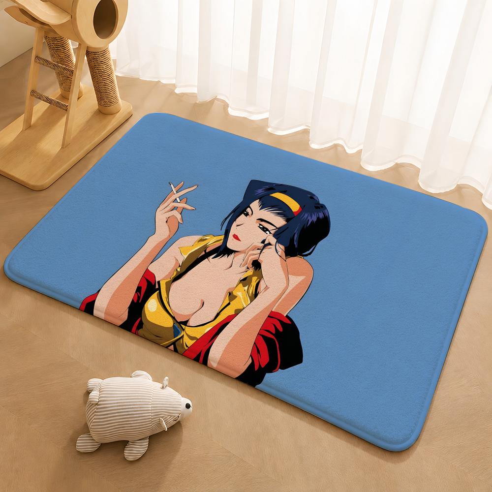 Anime Cowboy Bebop Floor Mat Floor Mat Soft Flannel Non-Slip Door  Rug for Living Room