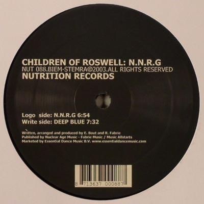 

12inch Record CHILDREN OF ROSWELL - N.N.R.G NUT088 Nutrition 2003 Netherland Dance & Electronica Used