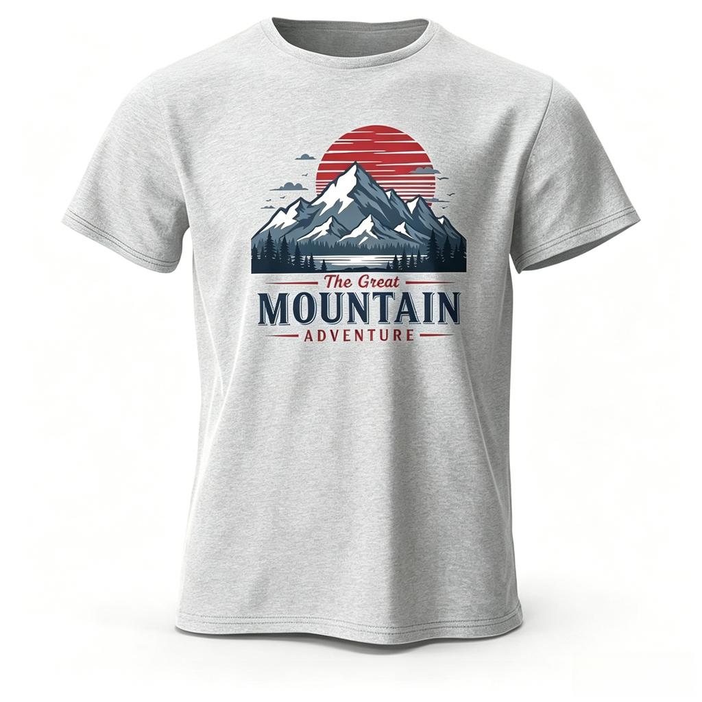 Unisexs Outdoor Adventure Graphic Short Sleeve TShirt 100 Cotton Vintage Printed Tops Tee for Unisex Summer Casual Sportswear