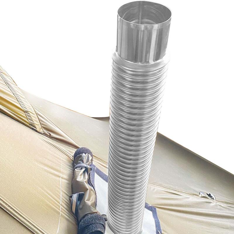 Wood Stove Pipe Stainless Steel Flexible Flue Exhaust Stove Pipe Adjustable Ducting Dryer Vent Hose for Pellet Stove Air Intake