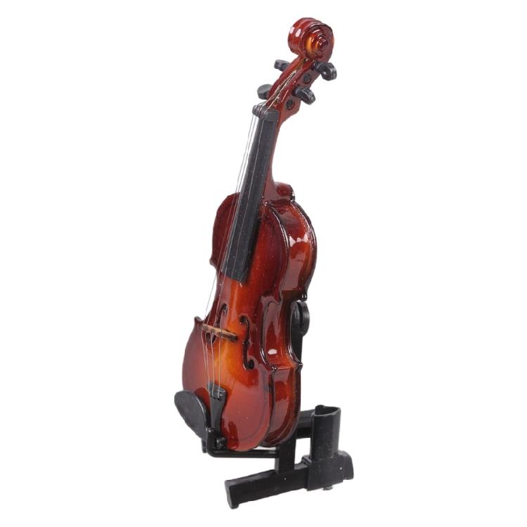 Dollhouses Violin and Stand Set Supplies for Garden, Office Display Music Instrument Party Decors