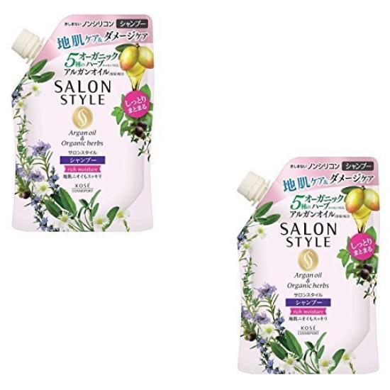 

KOSE SALON STYLE Silicone-free Shampoo (Rich Moisture) Refill 360ml (2 pieces)