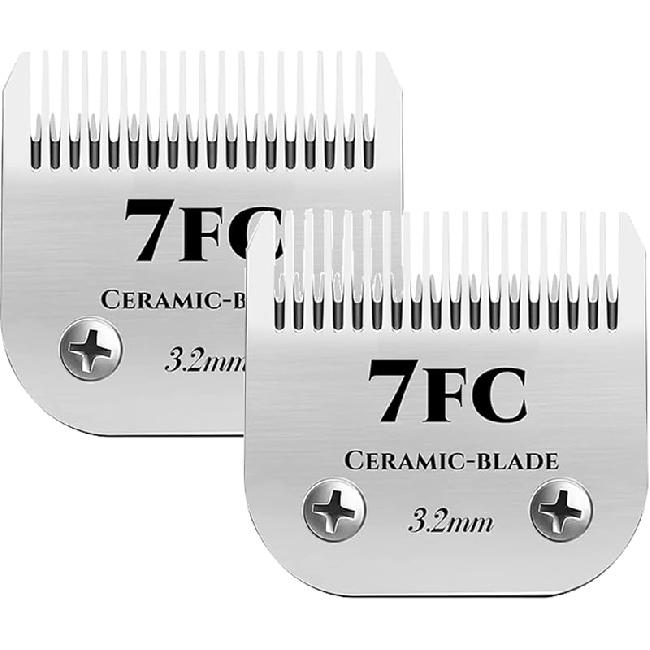 AIJALY 10 Blades Dog Grooming Blades Compatible with Andis/Wahl/Oster Pet Clippers AG AGC Ceramic Sharp Size-10, 1/16-Inch Cut Length (#10 Blade/2PC)
