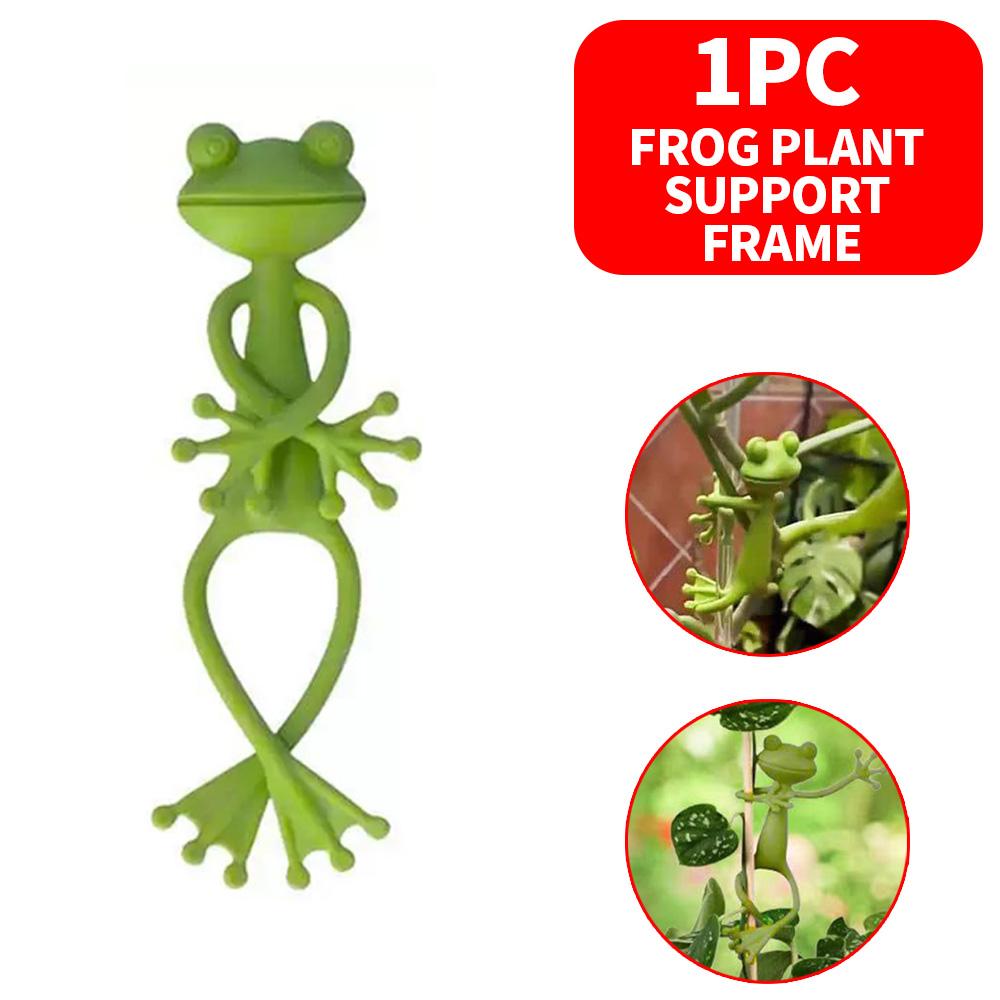 

6 штук, 3 штуки и 1 штука зеленой лягушки для поддержки и фиксации растений, подходит для роста стеблей в помещении и на открытом воздухе S