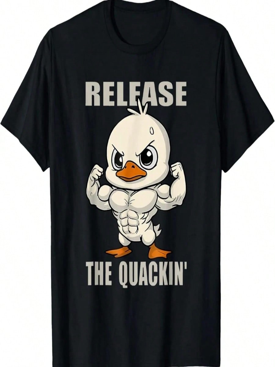 Libera al pato Quackin, camiseta divertida de levantamiento de pesas y culturismo S