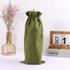 10pcs Christmas New Year Party Champagne Red Wine Drawstring Linen Wine Bottle Packaging Bags Decor Gift Supplies