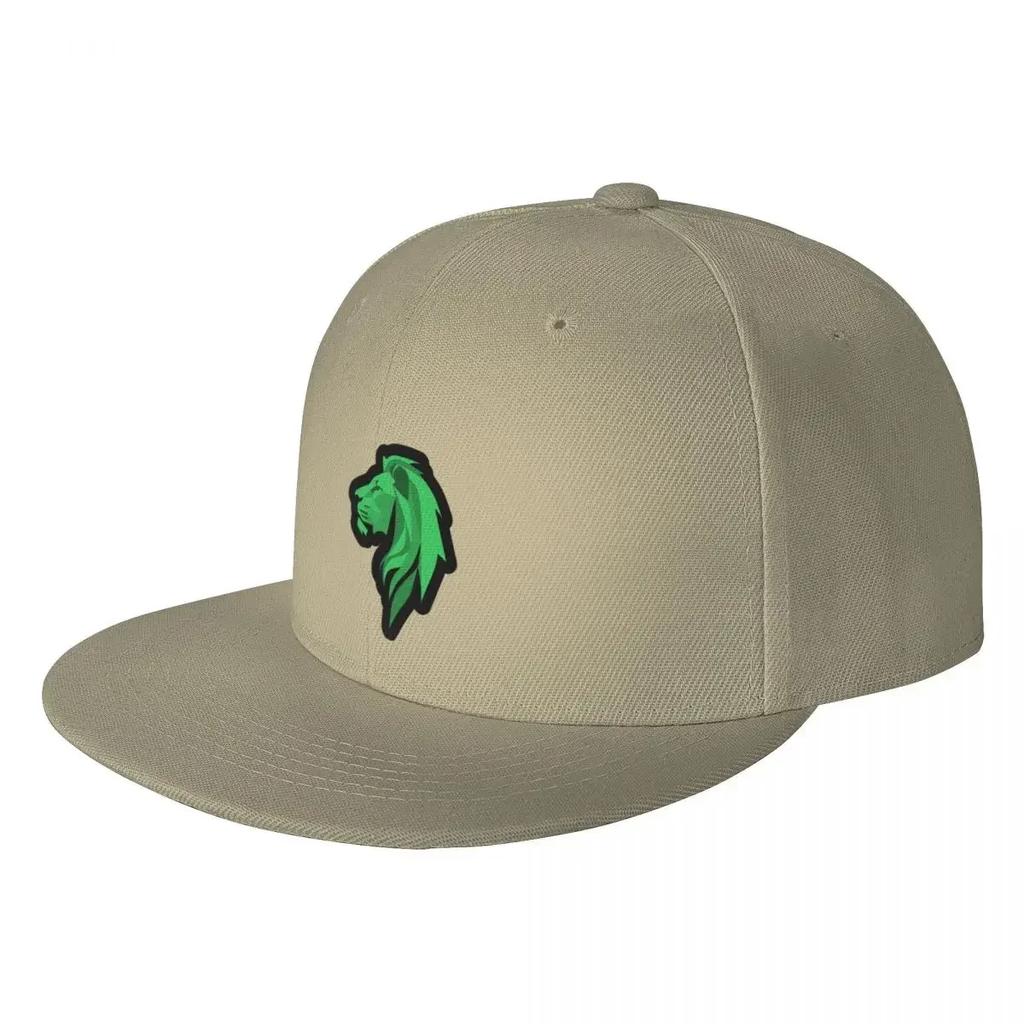 Lion Head In Green Stylized Baseball Cap Beach Wild Ball Hat Women Hats Unisexs
