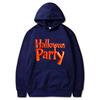 Halloween Letter Autumn Winter Fleece Hoodie Street Fashion Harajuku Pullover Men's and Women's Casual Long Sleeved Warm Hoodie
