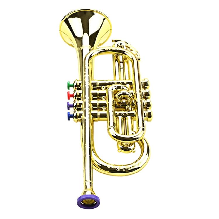 Golden Music Educational Children Trumpet Kids Trumpet Plastic for W/ 4 Colored