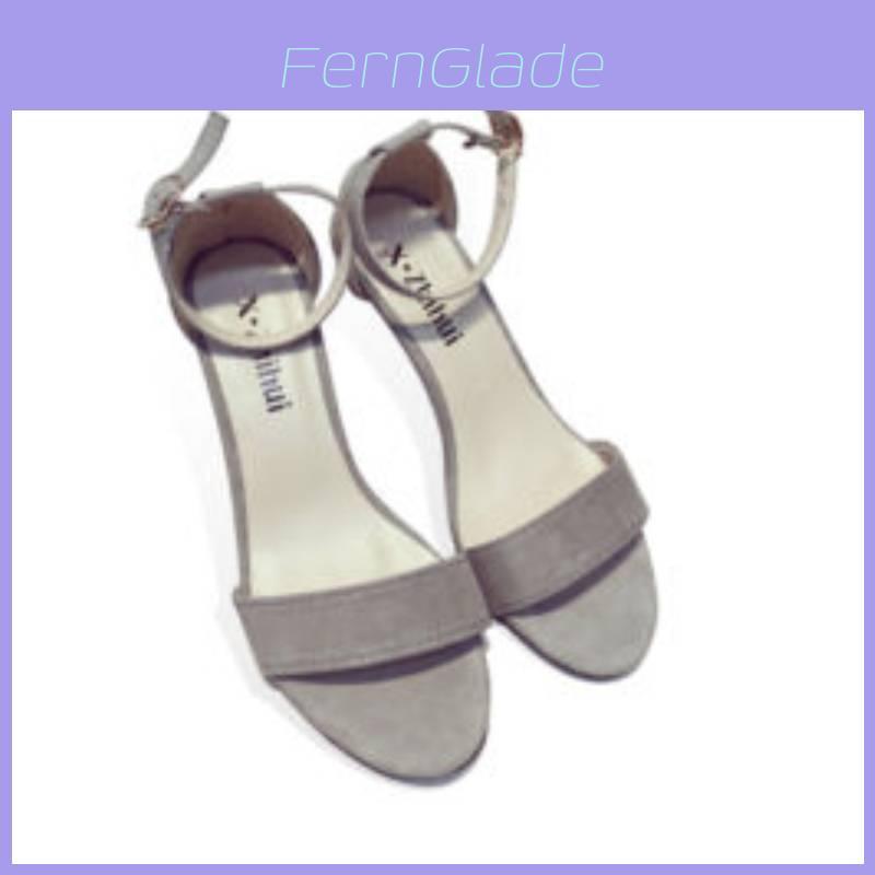 Ladies Casual High Heels With Ankle Strap And Nonslip Rubber Sole For Daily Wear