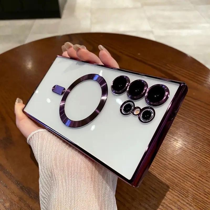 

Прозрачный мягкий чехол с магнитом и защитой от падений для Samsung S23 Ultra/S24 Plus/S25 Samsung A36 5G