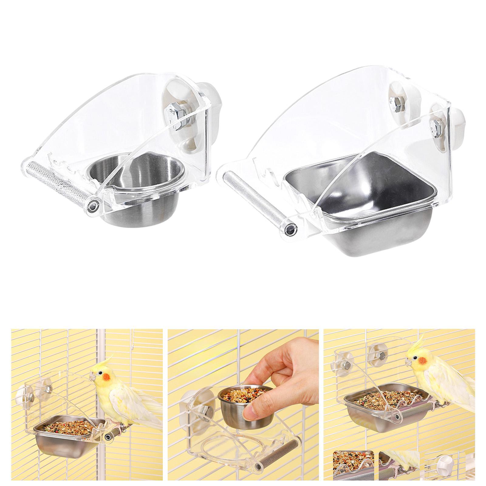 

No Mess Bird Feeder for Cage Parakeet Cage Accessories for Conures Bird S